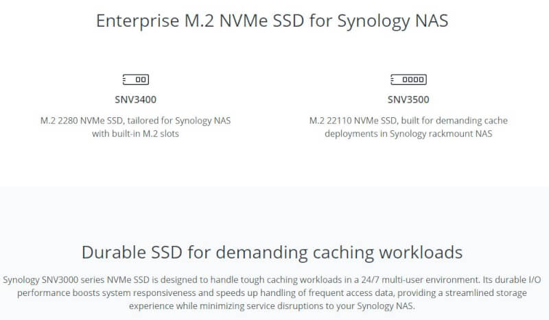 DiskStation 920+ SNV3400-400G SSD enterprise 3500SNV NVMe